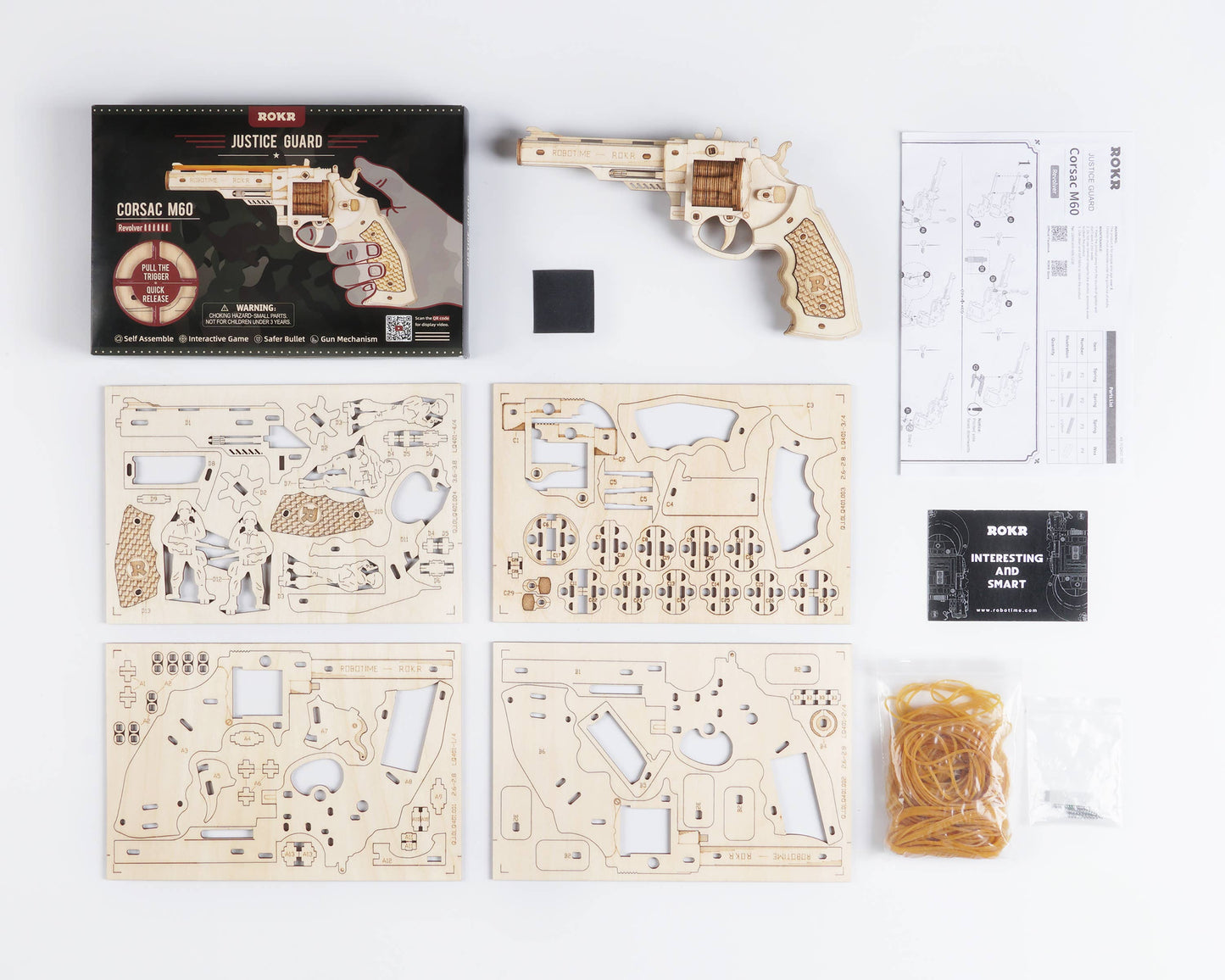 LQ401 Corsac M60 Rokr DIY 3D Wooden Puzzles Crafts Gifts
