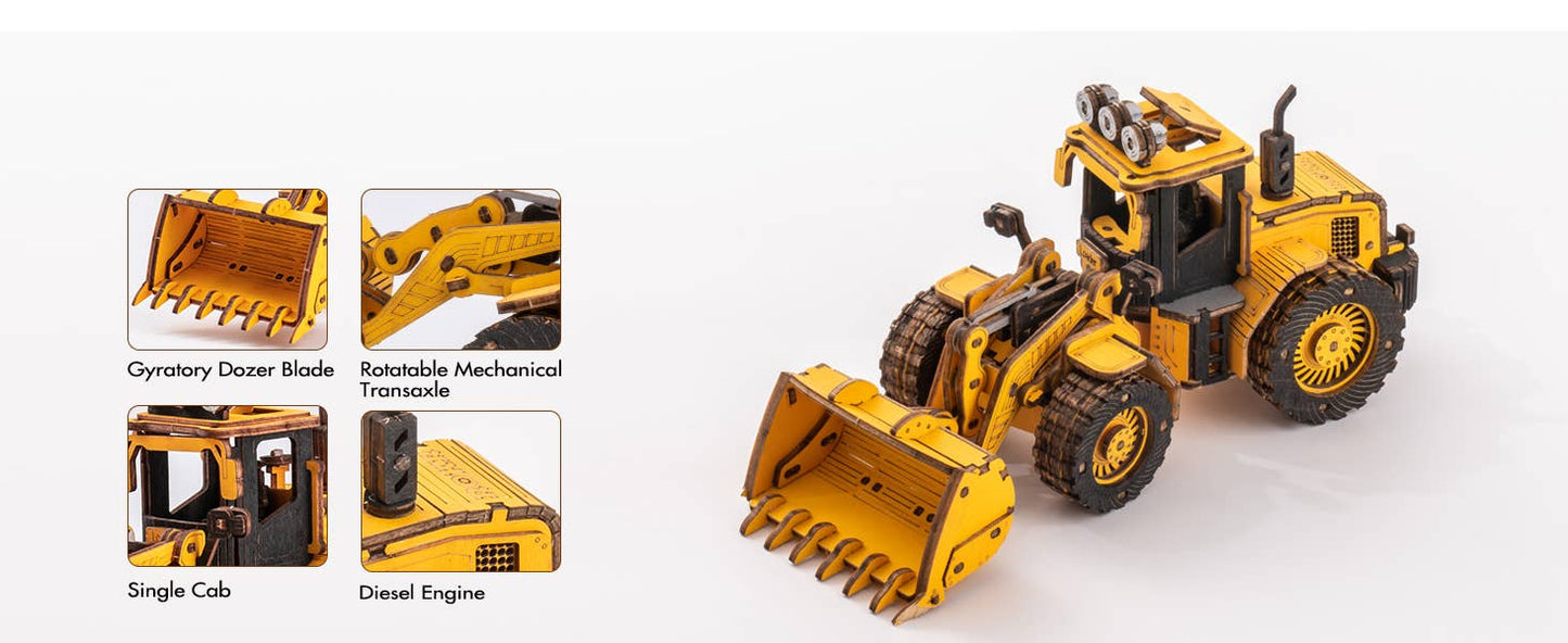 Rokr 3D Wooden Puzzle DIY Engineering Bulldozer TG509K