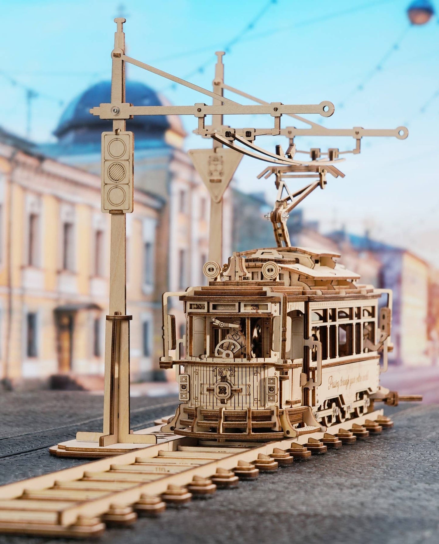 LK801 Classic City Tram ROKR 3D Wooden Puzzle