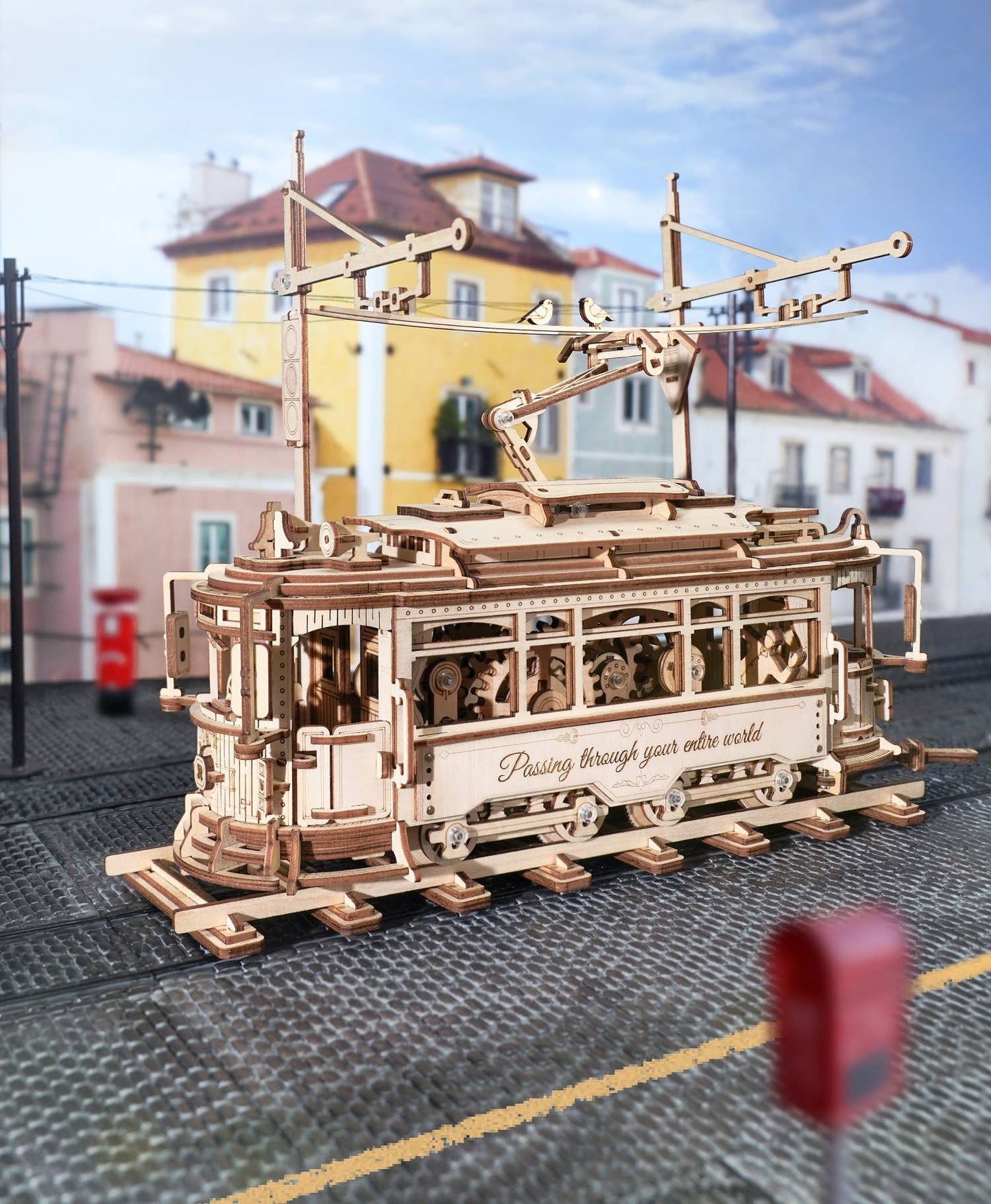 LK801 Classic City Tram ROKR 3D Wooden Puzzle