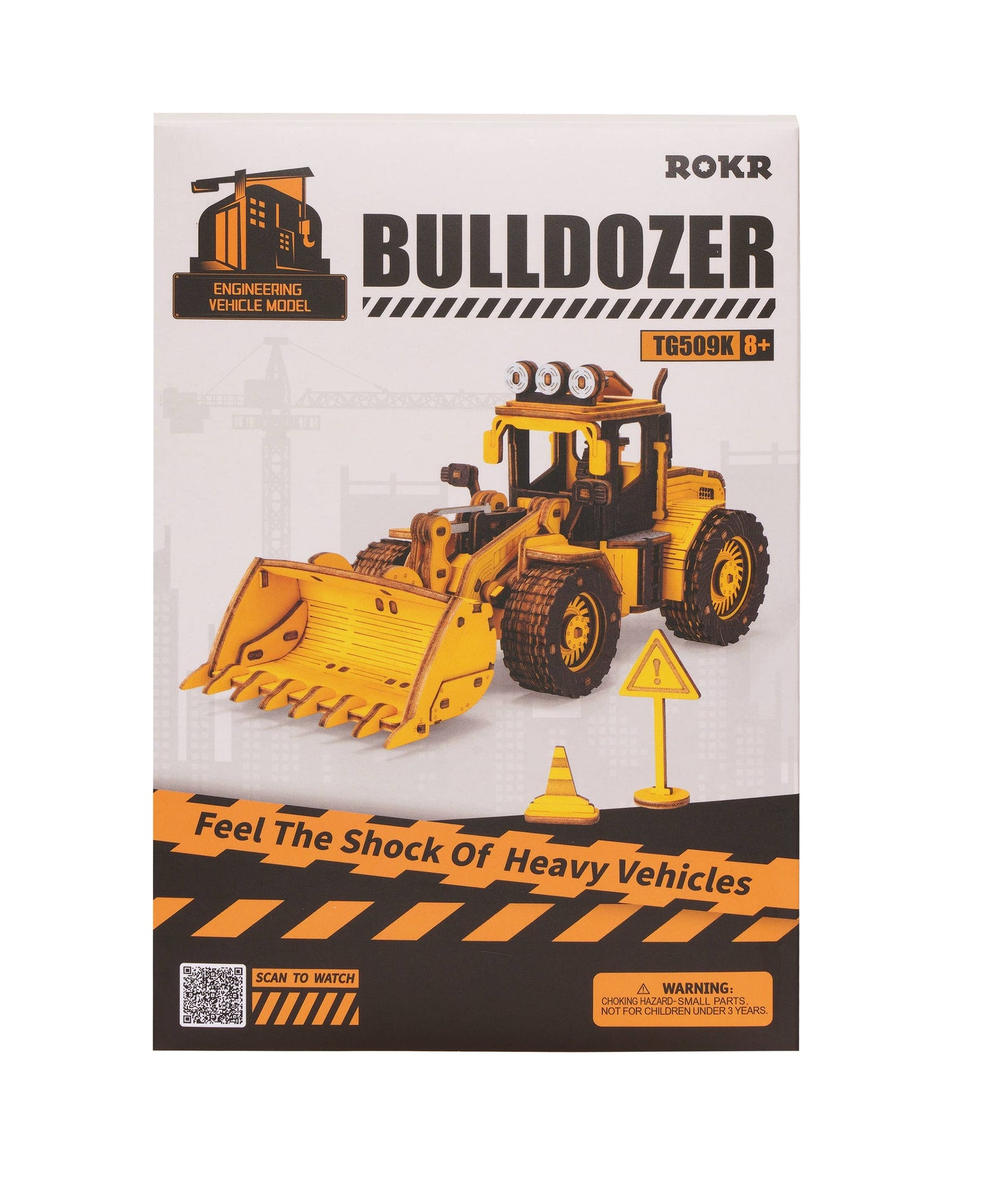 Rokr 3D Wooden Puzzle DIY Engineering Bulldozer TG509K