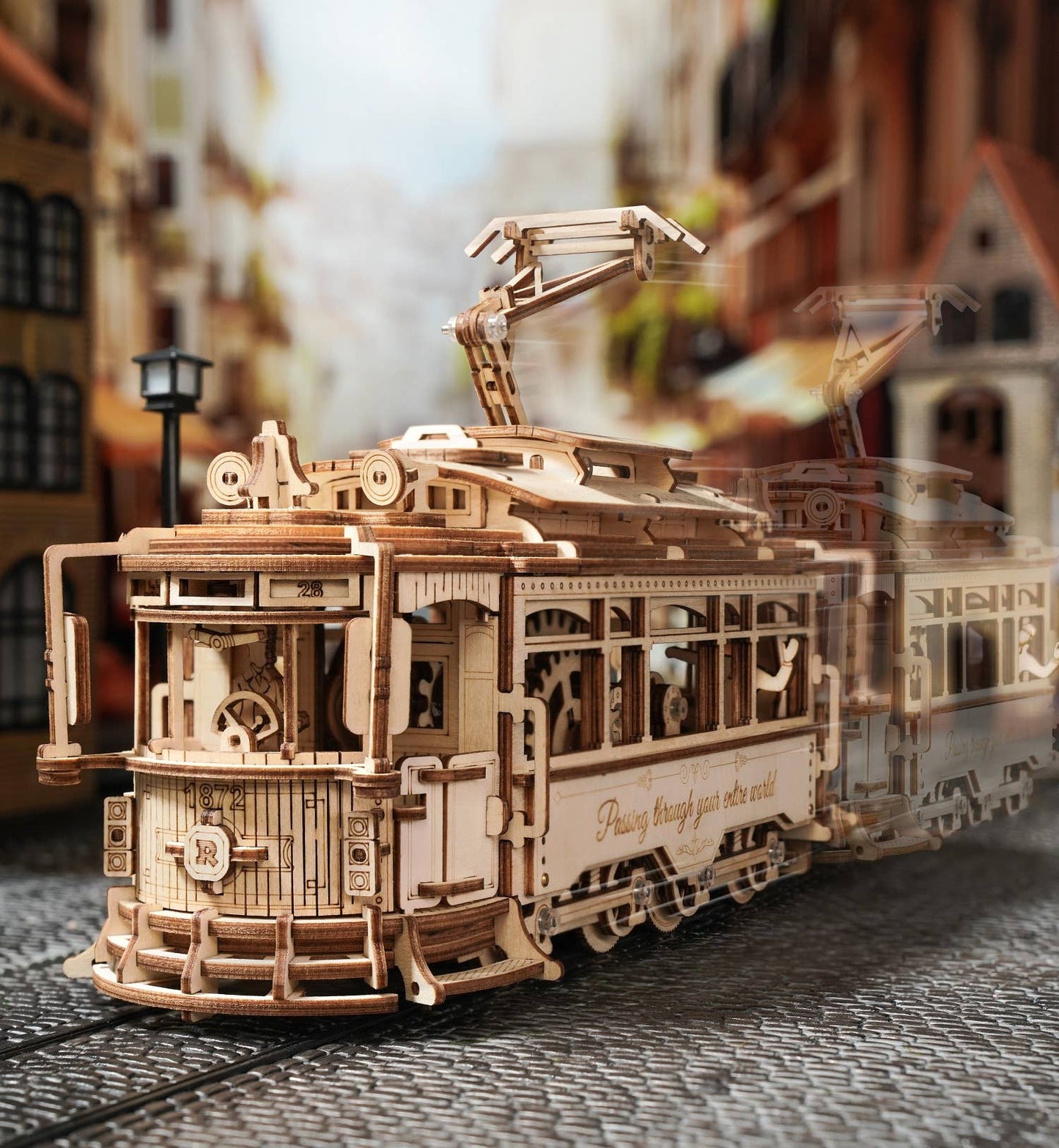 LK801 Classic City Tram ROKR 3D Wooden Puzzle