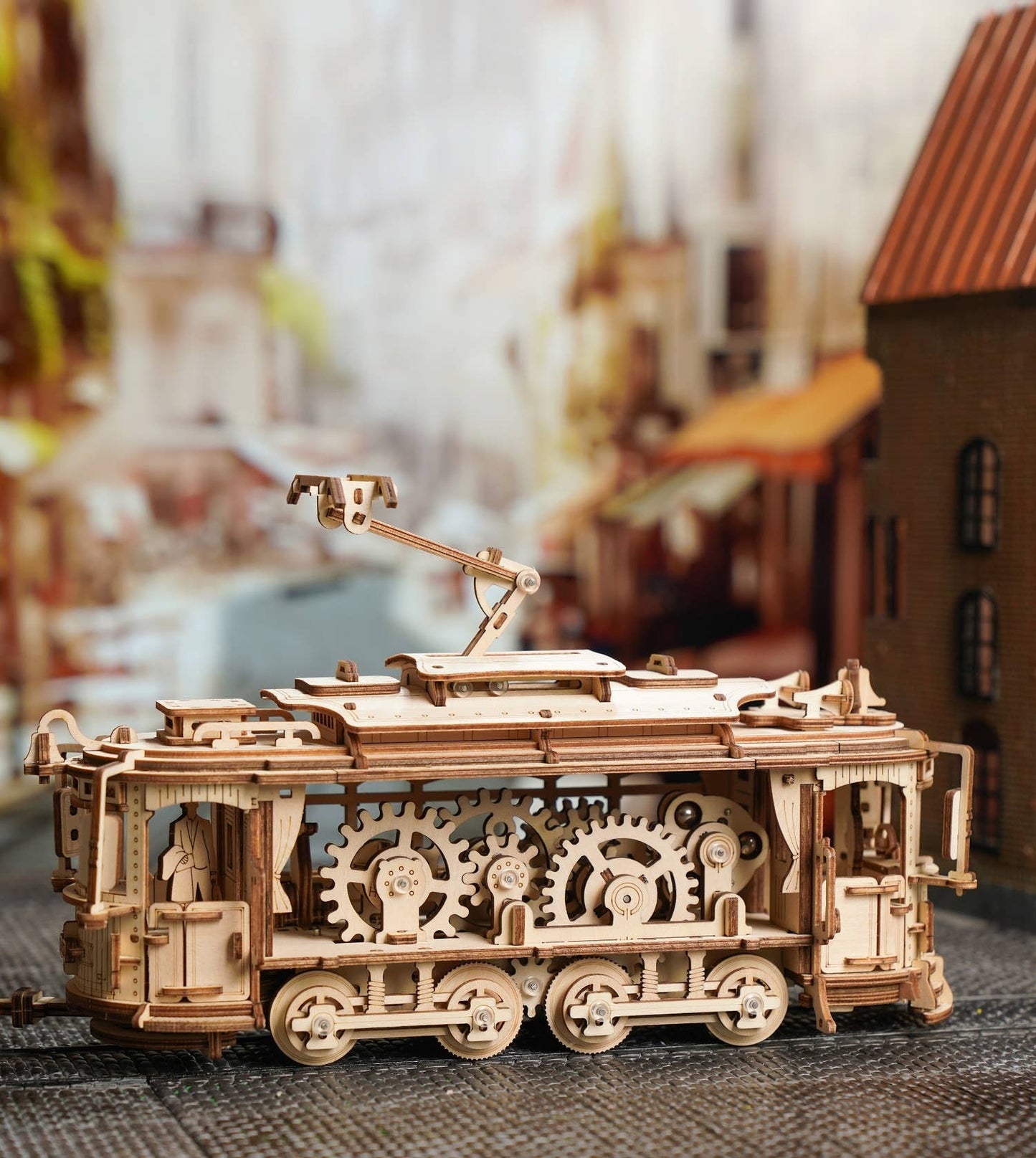 LK801 Classic City Tram ROKR 3D Wooden Puzzle