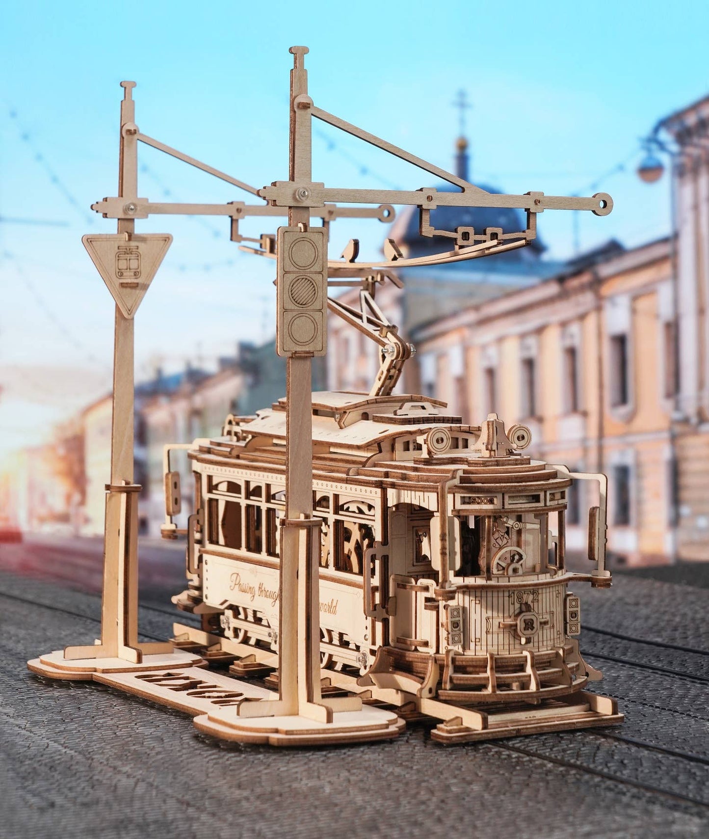 LK801 Classic City Tram ROKR 3D Wooden Puzzle