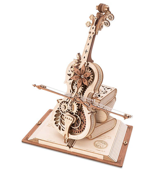 Rokr Magic Cello Model 3D Puzzle Mechanical Music Box